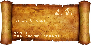 Lajos Viktor névjegykártya